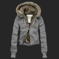 dames abercrombie fitch fur hooded outwear zip grijs On Sale Goedkoop fo3tu195